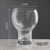 Verres à bière artisanale en verre transparent, tasses à café américaines, verres à jus, verres à latte, verres à bière et à whisky pour restaurants