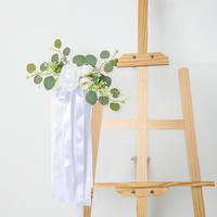 Fleurs artificielles blanches pour mariage, décoration de chaises d'allée, nœuds pour bancs d'église, décoration de mariage, cérémonie, fête, décoration intérieure