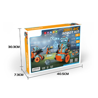 QS Mini Model Plastik DIY Remote Control Mainan Robot Edukatif untuk Anak-Anak - Set Robot Multi-Fungsi Hadiah Anak-Anak