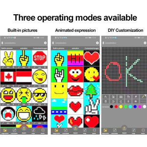 Écran de voiture intelligent LED P4, écran d'expression LED pour la lunette arrière de la voiture, éclairage d'expression LED, écran de voiture, batterie rechargeable USB - Product Image 5