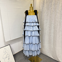 Nouvelle Robe Gâteau Sans Manches pour Femme 2026, Couleur Unie, Tressée, Ample, Bordure Dentelle