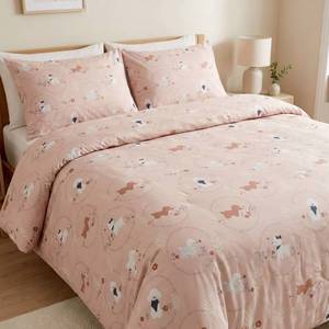 TENCEL pour enfants ™   Housse de couette en lyocell 150x200cm, imprimé mignon de caniche, literie douce et respirante pour filles - Product Image 4