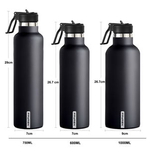 600ml/<b>750ml</b>/1000ml Leak-Proof Vacuum Insulated Stainless Steel Tumbler Double-Walled Sports <b>Water</b> <b>Bottle</b> for Camping Hiking - Product Image 2