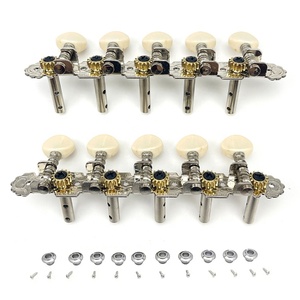 Clavijas de Afinación para Guitarra de 10 <span class=keywords><strong>Cuerdas</strong></span>, Cromadas, 5R+5L, con Doble Orificio - Product Image 4