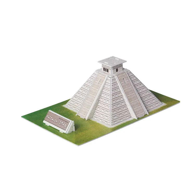 Bangunan Terkenal Piramida Mesir 3D Puzzle, Rincian Indah dan Hidup Bangunan Puzzle Model