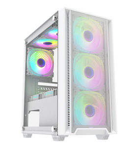 Giữa tháp Máy tính để bàn Tempered Glass PC Vỏ CPU Tủ ATX làm mát chơi game trường hợp máy tính - Product Image 2