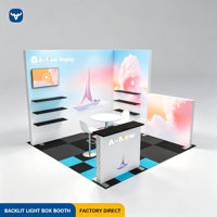 Stand d'exposition portable imprimé sur mesure 10x10, toile de fond pour stand d'exposition, boîte lumineuse pour stand de salon professionnel