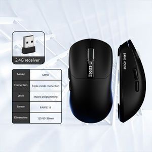 Ratón inalámbrico de tres modos, pantalla recargable, juego con cable, botón personalizado, ratón ligero para juegos de ordenador - Product Image 3