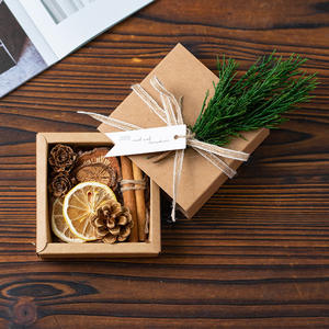 Juego de Velas Aromáticas Estilo Mori Nórdico, Literario, Simple, con Flores Secas, Embalaje de Papel Kraft Hecho a Mano, para Cumpleaños, Día de la Madre - Product Image 6