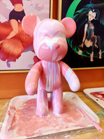 Vente directe fabricant : Figurine animale multifonctionnelle Fluid Bear Violent White Embryo, style animal, vente en gros, peinture DIY à dessiner soi-même pour Noël