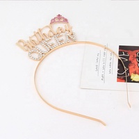 Bandeaux de princesse personnalisés avec des lettres anglaises en argent, en alliage d'argent, en métal et cristal, serre-tête de reine