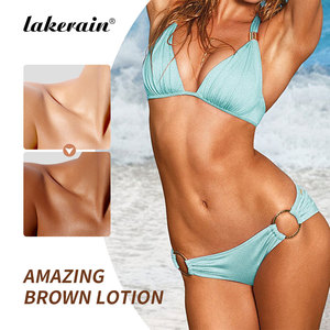 Crema de bronceado a base de hierbas vegana AHA con vitamina C loción de piel de bronce acelerada suministro OEM hidratante - Product Image 1