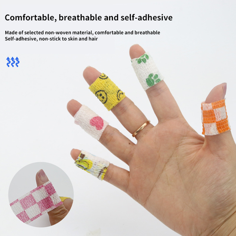 Heavy-adhesive Elastic Bandage Custom Pattern Self-Adherent Wrap for Sports Finger Ankle Knee Wrist Sprains Pet