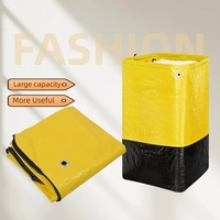 Le sac de rangement en tissu à code couleur simplifie le tri des déchets du chariot de nettoyage