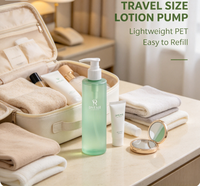 Bouteille pompe à lotion en plastique DY-E PET 250 ml, rechargeable, distributeur de liquide cosmétique pour shampooing, gel douche, emballage pour soins de la peau