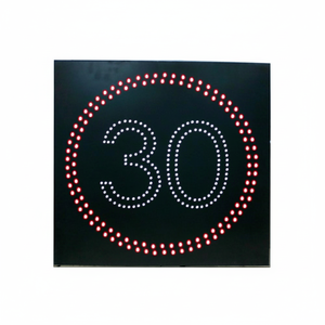 Señal de Límite de Velocidad LED Eléctrica de 60 x 60 cm, Señal de Advertencia de Tráfico Reflectante de Acero para Uso en Carreteras - Product Image 4