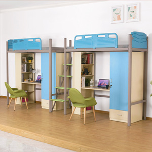 Cama doble para dormitorio Yu Min HB-032T con barandilla y escaleras para dormitorio - Product Image 4