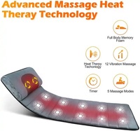 Vibrations massage kissen, Rücken massage gerät für Stuhl mit Wärme, 5 Vibrations motoren und 2 Wärme stufen