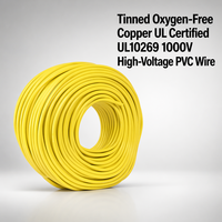 Câble d'alimentation UL10269 6 AWG 13,3 mm² en PVC, fil de cuivre OFC flexible de calibre 6, 1000 V, électrique industriel pour PV, EV, robot, photovoltaïque
