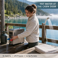 Chauffe-eau portable au propane Zentopia 6KW 3L sans réservoir, douche instantanée extérieure pour camping-car, camping, boondocking, vie hors réseau, van life