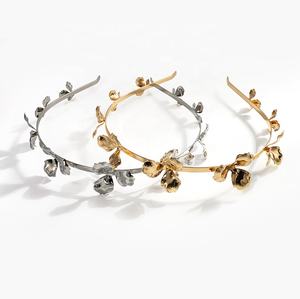 عصابة رأس معدنية عصرية على الطراز الأوروبي والأمريكية عالية الجودة ، إكسسوار شعر بسيط للفتيات - Product Image 5