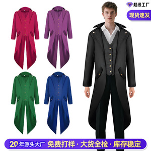 Traje de Cosplay Medieval Retro para Hombre Manyusha, Vestido Rojo de Cola de Golondrina para Actuaciones Escénicas, Talla Adulto, Comercio Exterior - Product Image 5
