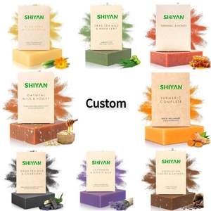 Savon naturel personnalisé nettoyant en profondeur exfoliant rafraîchissant barre de savon à base de plantes pour hommes savon fait main pour le bain et le lavage des mains - Product Image 1