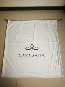 Grand sac en mousseline de coton avec cordon de serrage pour emballage cadeau, sac à poussière pour sac à main avec logo - Product Image 5