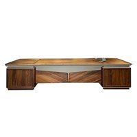 LBZ-317X Nouveau bureau de direction de style chinois en bois massif, noyer noir d'Amérique du Nord, mobilier de bureau de luxe léger pour PDG et managers