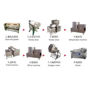 Macchina su piccola scala di nuova condizione per fare la linea di produzione di patatine fritte congelate semiautomatiche delle patatine fritte