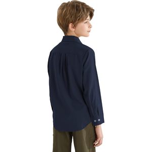Camisa de Vestir de Manga Larga para Niños, con Botones, de Algodón Oxford, con Bolsillo en el Pecho, Camisa de Uniforme - Product Image 3