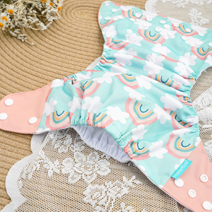Happyflute Lot de 4 <span class=keywords><strong>couches</strong></span> <span class=keywords><strong>lavables</strong></span> en tissu suédé réutilisables pour bébé, <span class=keywords><strong>couches</strong></span> en tissu pour bébé en gros - Product Image 3