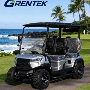 Voiturette de golf 4 places au lithium, système audio intégré avec grand écran pour les loisirs sur le parcours de golf - Product Image 1