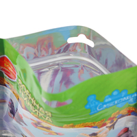 Conception personnalisée Pochette d'emballage d'épices d'assaisonnement en plastique de qualité alimentaire Sac à trois joints latéraux avec fenêtre pour jouets, vêtements, snack et sel
