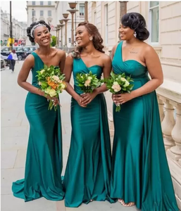 emerald green wedding dress Cheap Long Bridesmaid Dresses Emerald Green Mermaid Off Shoulder Weddi –  MyChicDress main image 0