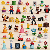   Ensemble de jouets mini figurines Mario de dessin animé, classiques et populaires, inspirés des jeux vidéo, pour le remplissage de sacs surprises et de capsules.
