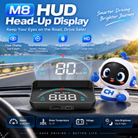 OBD2 Auto HUD Head-up-Display Digitaler Tachometer Drehzahlmesser Wassertemperatur Spannungsalarm Auto-Helligkeit LED-Anzeige