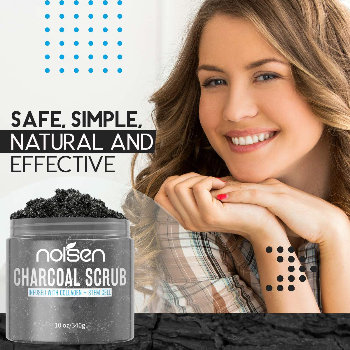 Hot Selling Natural Charcoal Face Scrub Organic Deep Cleansing Facial Body Scrub Exfoliating Moisturizing Charcoal Salt Scrub