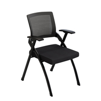 Chaises de Bureau en Maille de Haute Qualité, Pliables, à Cadre Métallique, pour Salle de Formation, avec Tablette d'Écriture