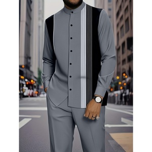 Tendance de la mode d'automne, impression 3D, nouvelle chemise en tricot à manches longues pour <span class=keywords><strong>homme</strong></span>, décontractée, simple et polyvalente - Product Image 4