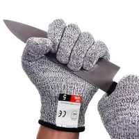 Gants de travail anti-coupure HPPE tricotés, niveau de protection 5, haute performance, pour le travail du bois, la cuisine et l'abattage