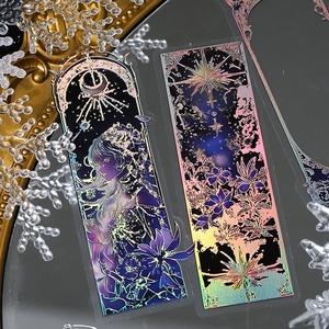 Paquete de Pegatinas Decorativas con Lámina Dorada de la Serie Moonlight, 12 Hojas/Paquete, Autoadhesivas para Manualidades y Decoración Navideña - Product Image 3