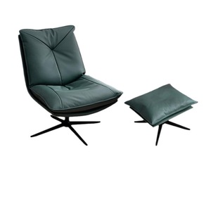 Nappa <b>Leather</b> Swivel Chair A8036 High End Nordic Living Room Lounge Chair - Product Image 5