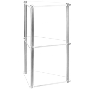 Estante <span class=keywords><strong>de</strong></span> Esquina Acrílico <span class=keywords><strong>de</strong></span> 3 Niveles - Organizador Ecológico y Portátil para Escritorio y Baño con <span class=keywords><strong>Diseño</strong></span> Triangular - Product Image 3