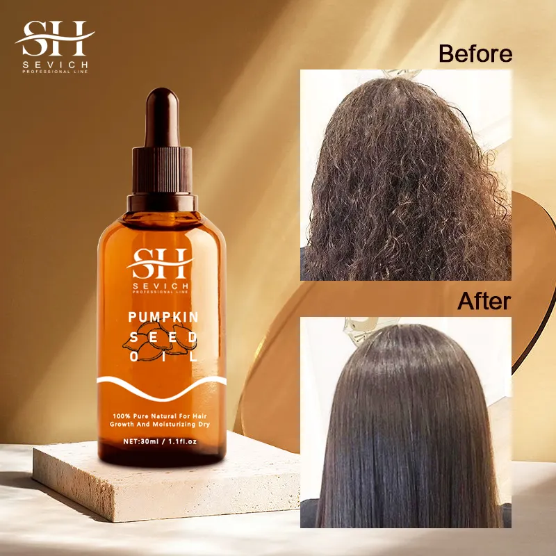 Private Label Keratin Hair Repair Serum Pumpkin Seed Essential Oil For Hair Care Oil Silk Serum