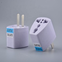 Adaptor steker standar Amerika 2pin listrik AS ke dunia konverter steker putih AS Universal adaptor daya perjalanan internasional
