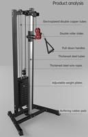 Machine à câble unique d'entraîneur de mouche unilatéral d'aviron haut et bas de CommercialGym avec des accessoires complets