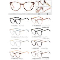 MS 82243, gafas ópticas a la moda para mujer, bonito diseño de montura completa con función de luz antiazul, lentes de resina transparente