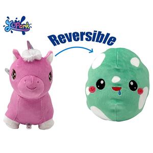 JOPARK二合一可逆10厘米高度毛绒独角兽蛋玩具超柔软无偶氮聚酯盒装定制ODM pp棉 - Product Image 4