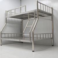 Lit Superposé en Métal Robuste et Durable, Acier Inoxydable, Amovible, pour Appartement et Usage Domestique
